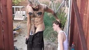 Smoking Stepson Gets Caught By Step dad and Barebacked