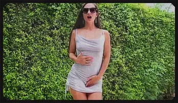 Sultry Babes Outdoor Pee in Sexy Dresses & Heels