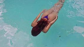 JOI La chica de la piscina quiere que te corras en su concha