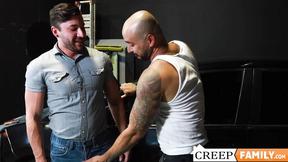 ”Kinky stepson Scott DeMarc deepthroats heavy throbbing prick”