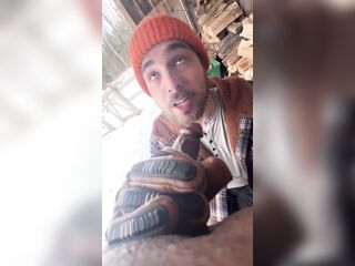Blowjobs in the backyard! Big Shlong Trans Cutie Vanniall Seduces Wood Hauler For Outdoor Fellatio-job & Hard Anal Pounding