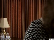Dicksucking stud lies to his poor wife to fuck a twink