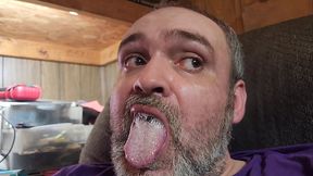 Playing with a Huge Load of Cum in My Mouth
