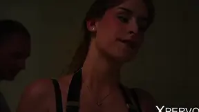 Hottie Ambar Lapiedra loses control from big cock pounding her hard.