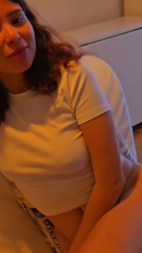 My hot girlfriend wants my cock inside while her parents aren't home   Clip 1