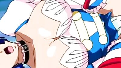 Japanese waitress with huge tits gets fingered and licked in hot hentai action