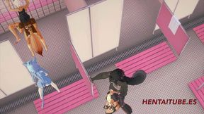 furry yiff hentai - orgy in the shower room - japanese asian manga anime cartoon game porn animation