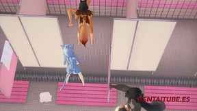 furry yiff hentai - orgy in the shower room - japanese asian manga anime cartoon game porn animation
