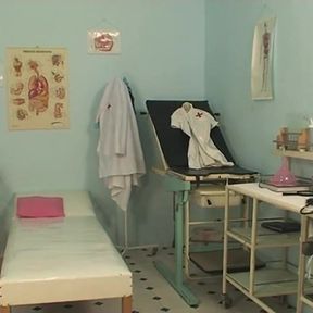 Hot Fucking with Doctor and Young Slut