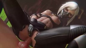 Fortnite Hush Reverse Cowgirl Animaci&oacute_n anal con sonido