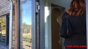 Seductive Redhead Goes All Out to Close the Deal