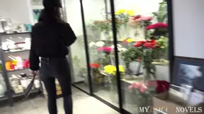 Worker of flower shop enticed into threeway with hot couple