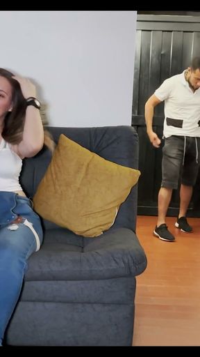 My cuckold husband plays with his cell phone while I fuck with his best friend...   Clip 1