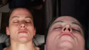 Dirty Dees taking more amateur homemade huge double cum loads to the face