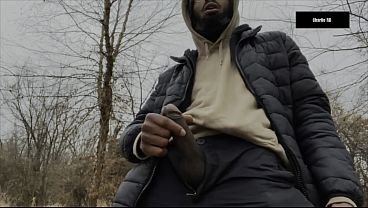 Jerking my BBC off outdoors