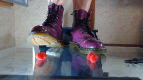 Dr Martin Purple Boot vs Red Raspberry Food Crush