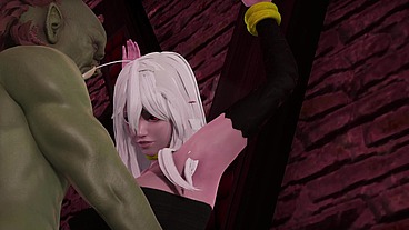 Dragon ball C21 scene bondage with orc Vibrator [Full Video]
