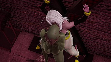 Dragon ball C21 scene bondage with orc Vibrator [Full Video]