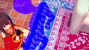 Megumin Gives Handjob in KonoSuba Anime for Intense Facial Cumshot Scene