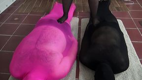 nylon vacuum dolls are being trampled and