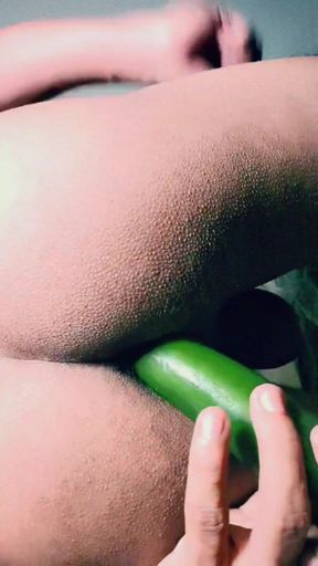 Iconic moment from "Beautiful desi boy inserted a big cucumber in his beautiful big ass"