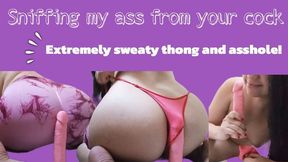 Sniffing my asshole from your cock