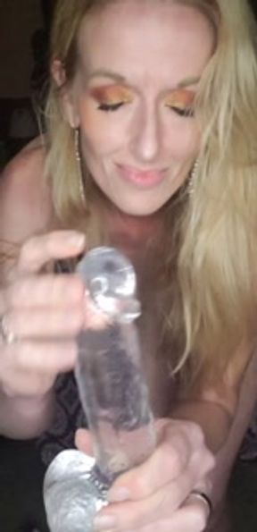 Riding WET PUSSY using a Dildo while wearing a BUTTPLUG...Listen to me MOAN for your cock!