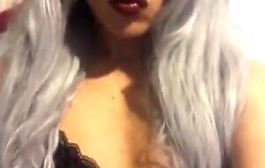 Asian Crossdresser Jerks Off