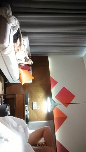 The mistress at the cosmetics store was stripped of her clothes and her breasts were