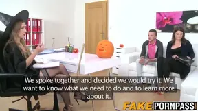 Alexis plays with her pussy as she watches a couple fuck