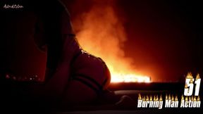 51 Passionately Fucking In Front Of The Fire At The Burning Man Festival