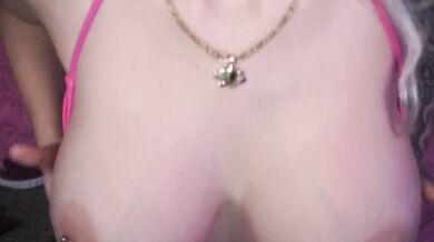 German Step Sister Stella Gives Oily Titfuck