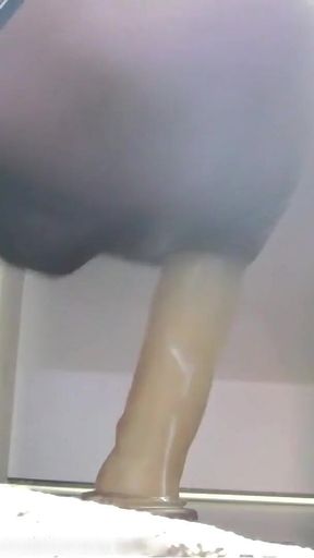 Gaping ass, big black dick & balls