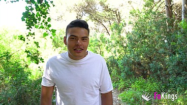 A LATIN GODDESS and a stud-wannabe: Korin begs to be fucked outdoors!