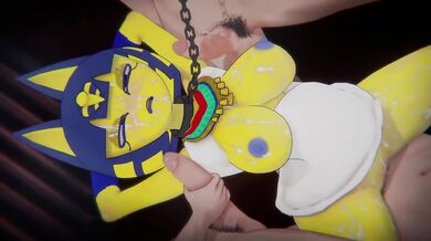 Ankha rides her step sis into the POV zone the big catgirl gets gangbanged by the furry hentai
