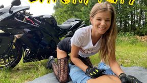 Sarah Kay In Beautiful Motorcyclist