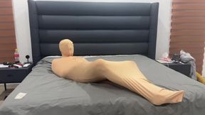 Encased in Nylon Cocoon for Ultimate Bondage Restraint | SD