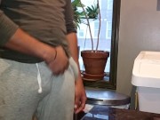 Kennie Jai jerks off in the kitchen and cums on the counter and EATS it!!