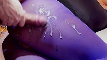 Nylonxtreme - update #84 - Batwoman purple nylon pantyhose fuck