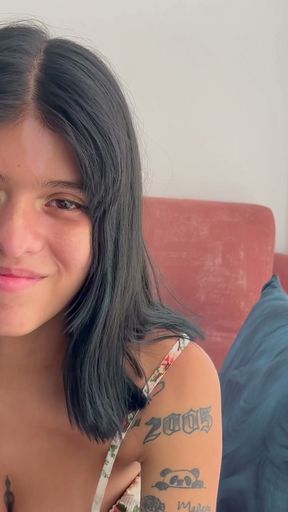 CASUAL SEX WITH STRANGER, I invite a young Latina to my apartment to fuck her   Clip 1