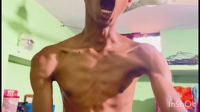 Indian boy masterbation in a room with his big dick