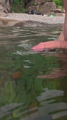 A Teenage Boy Swims Naked in the Sea
