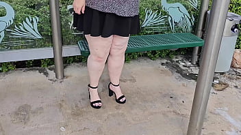 let a Stranger Lifted my Skirt and Rubbed my Pussy at the Bus Stop - Big Butt, Big Ass, BBW SSBBW, big booty white girl, bust a nut