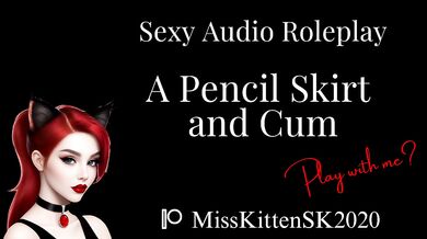 British pencil skirt chokes on thick cum