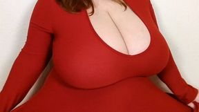Red Cleavage Dress