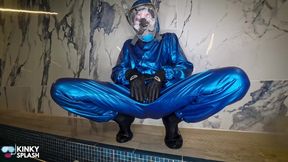 Latex Lagoon: the Double-suit Secret with Full Face Snorkel Mask