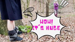 LUCKY Exhibitionist Got free blowjob from a stranger hiking in the woods