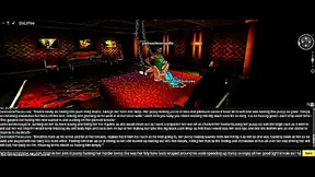 Triad Ecstasy in Violet Hues: Busty 3D Goddess Rules Her Lovers in IMVU World
