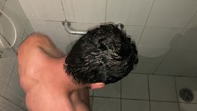 hot guy caught jerking at shower till cum - vincent and vitor