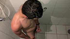 hot guy caught jerking at shower till cum - vincent and vitor